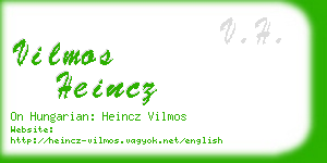 vilmos heincz business card
